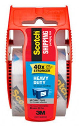 Scotch Heavy Duty Shipping Packaging Tape, 48mm x 20.3M, clear, 1/Pack