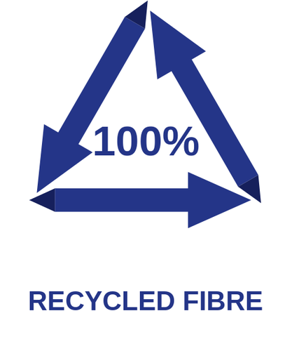 Made from recycled fibre