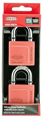 Lockwood 40mm Alloy Silicon Padlock 2 Pack