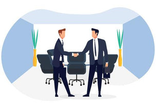 This illustration answers what makes Storage King a true partner for your business. The handshake in the boardroom represents a unique benefit for our commercial customers: access to complimentary, on-site meeting rooms. It means you can manage your stock and conduct professional client meetings in the same secure location. This value-added service is designed to support your operations and help your business succeed.