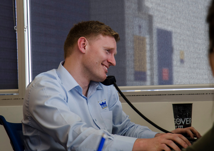 This photo answers the question: "Who will I speak to at Storage King?" It shows a dedicated storage expert providing our concierge-like customer service over the phone. This means you're not just calling a helpline; you're talking to a specialist who can provide tailored advice, coordinate services, and help solve your unique storage challenges. It's our high-touch approach to customer support.