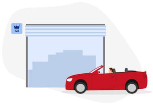 This illustration answers the question: "How flexible is vehicle storage at Storage King?" The car parking in the unit today shows you can start immediately, with no waiting periods. Just as importantly, our flexibility means you're only on a month-to-month agreement. There are no long-term, lock-in contracts, giving you total control to store your vehicle for exactly as long as you need.